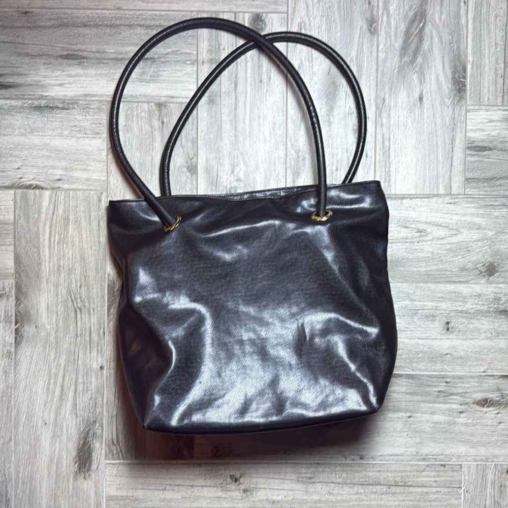 Oscar de la Renta Ladies Black Full Zip Double Handle Tote Bag